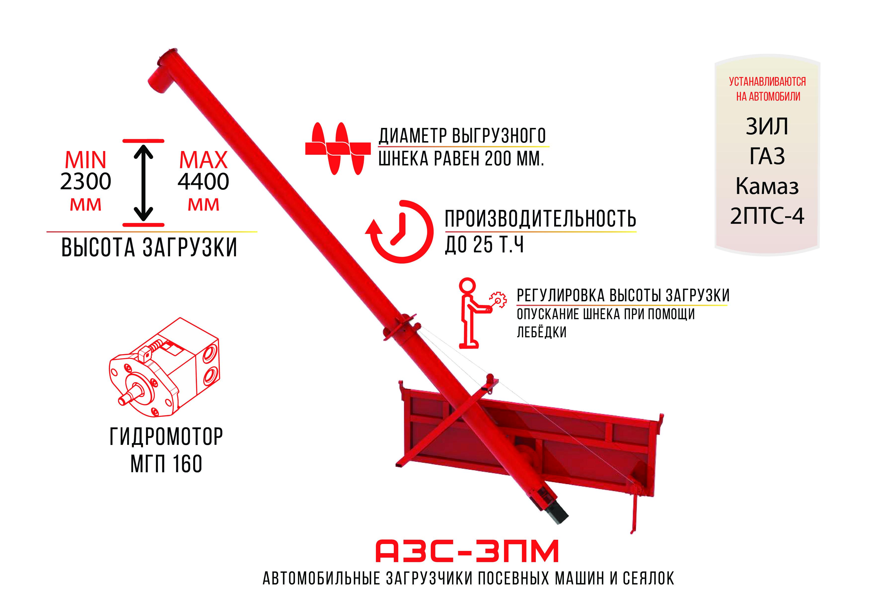 Загрузчики сеялок и посевных машин АЗС-25 (ГАЗ, ЗИЛ, МАЗ, тракторная телега)